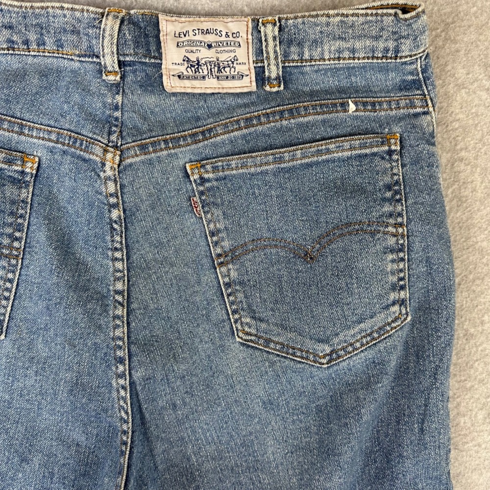 Rare Vtg 90s LEVI'S White Tab Jeans 36x30‎ Made in USA Front Pocket Logo TRUE 36